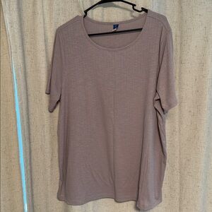 Old Navy Luxe Ribbed Top in Light Gray